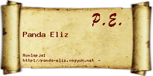 Panda Eliz névjegykártya